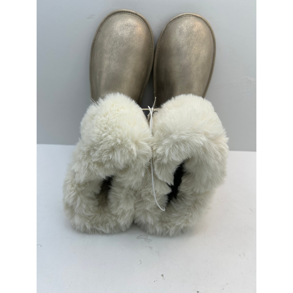 The Children's Place Metallic Faux-Fur Kids' Boots  Size 2 Gold